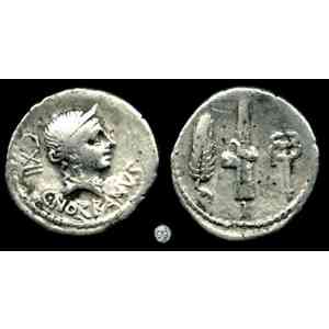 Click para ampliar. Pulsa en el nombre para ver la ficha. Moneda romana de C. Norbano Flacco